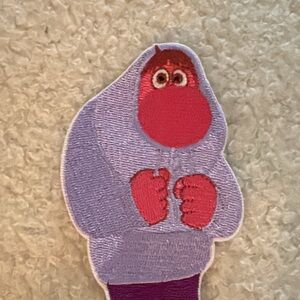 Purple and Red Cartoon Character Patch